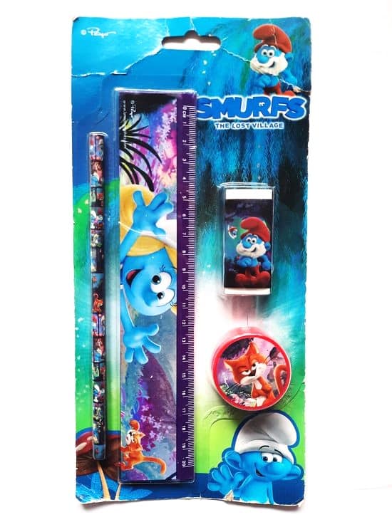 Van der doelen lannoo schrijfwaren set kleine smurfen
