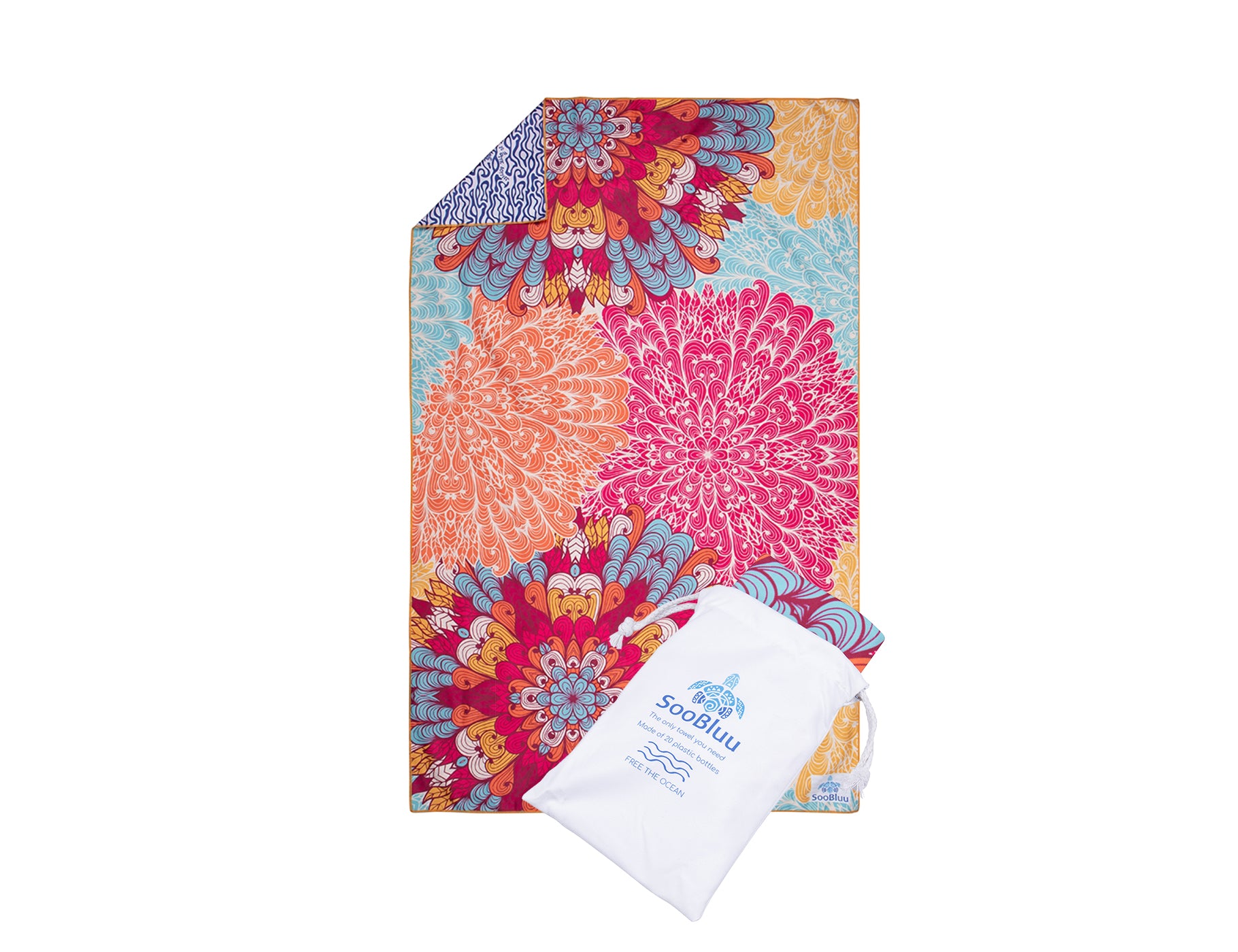 Soobluu strandlaken - mala - 100x160cm