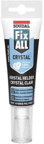 Soudal fix - all crystal | lijm- en voegkit | transparant | 125 ml - 131093