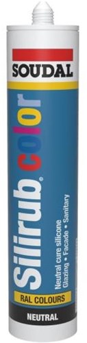 Soudal silirub color | siliconenkit | kwart grijs ral 7039 | 300 ml - 113228