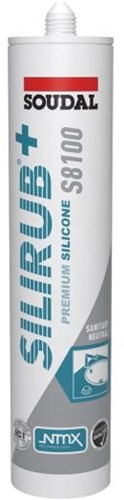 Soudal silirub+ s8100 neutraal | sanitairkit | zilvergrijs | 300 ml - 135724