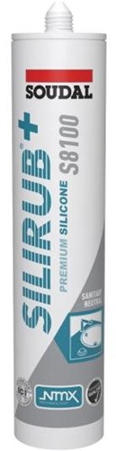 Soudal silirub+ s8100 neutraal | sanitairkit | zwart | 300 ml - 135727