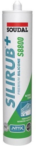 Soudal silirub+ s8800 | natuursteen | siliconenkit | wit | 300 ml - 120995