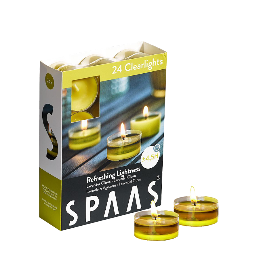 Spaas geurtheelicht clearlights refreshing lightness 24 stuks