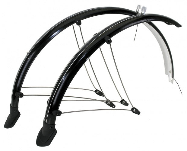 spatbordenset 28 inch 45 mm kunststof zwart