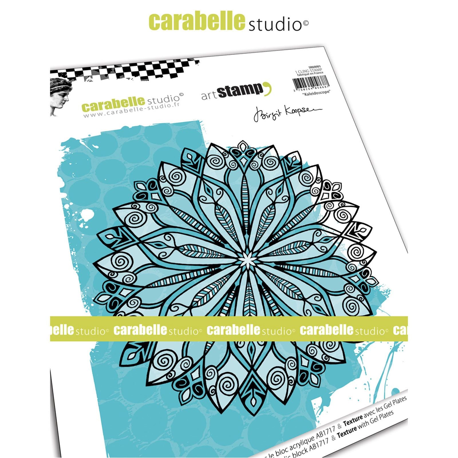 Carabelle studio • cling stamp round kaleidoscope