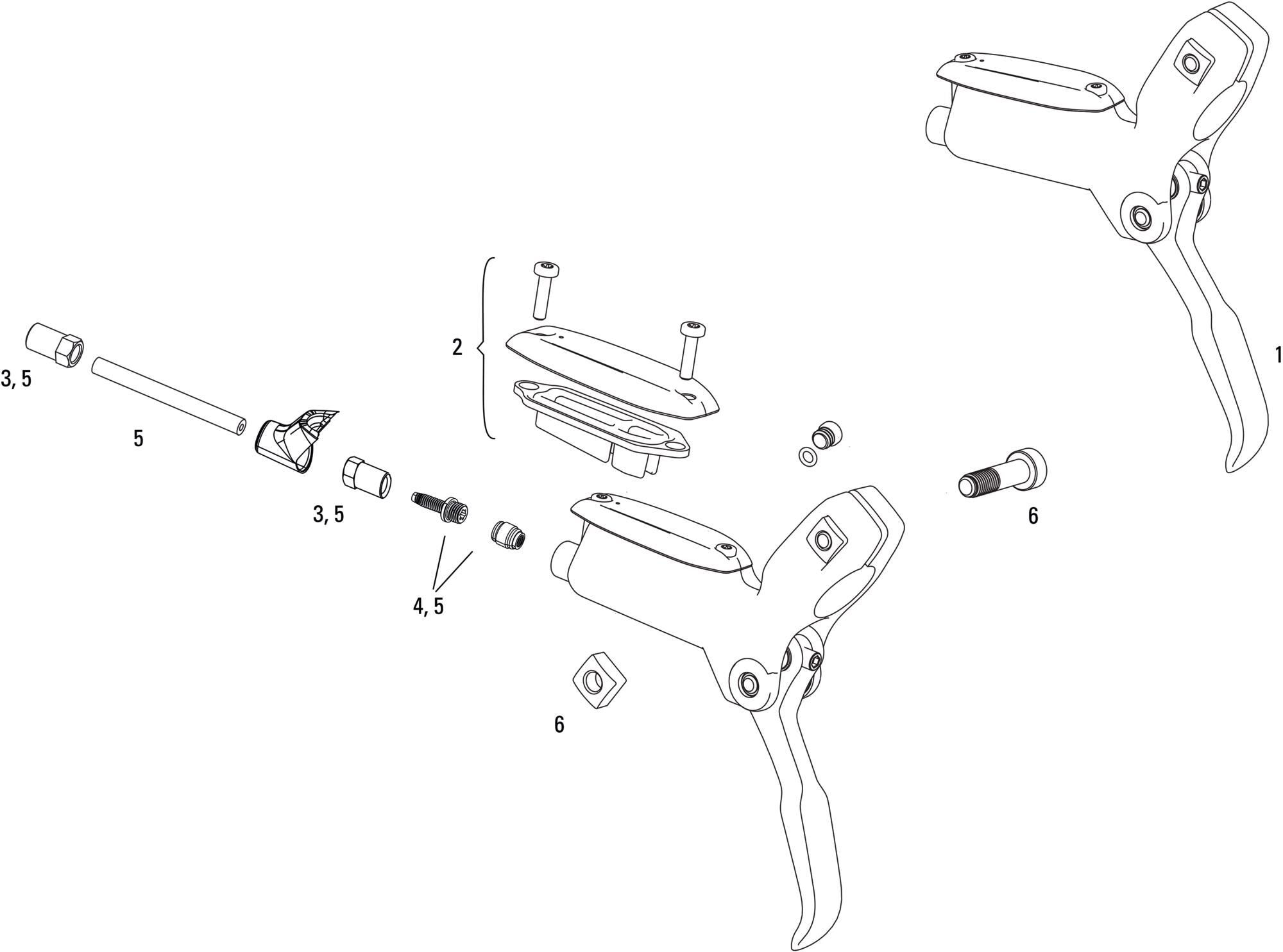 Sram schijfrem level disc brake level fr. 950mm black