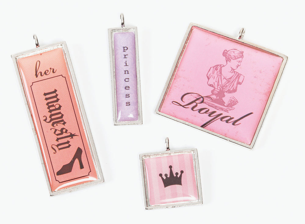 Darice • signed sealed remembered charms princess assorti 4pcs