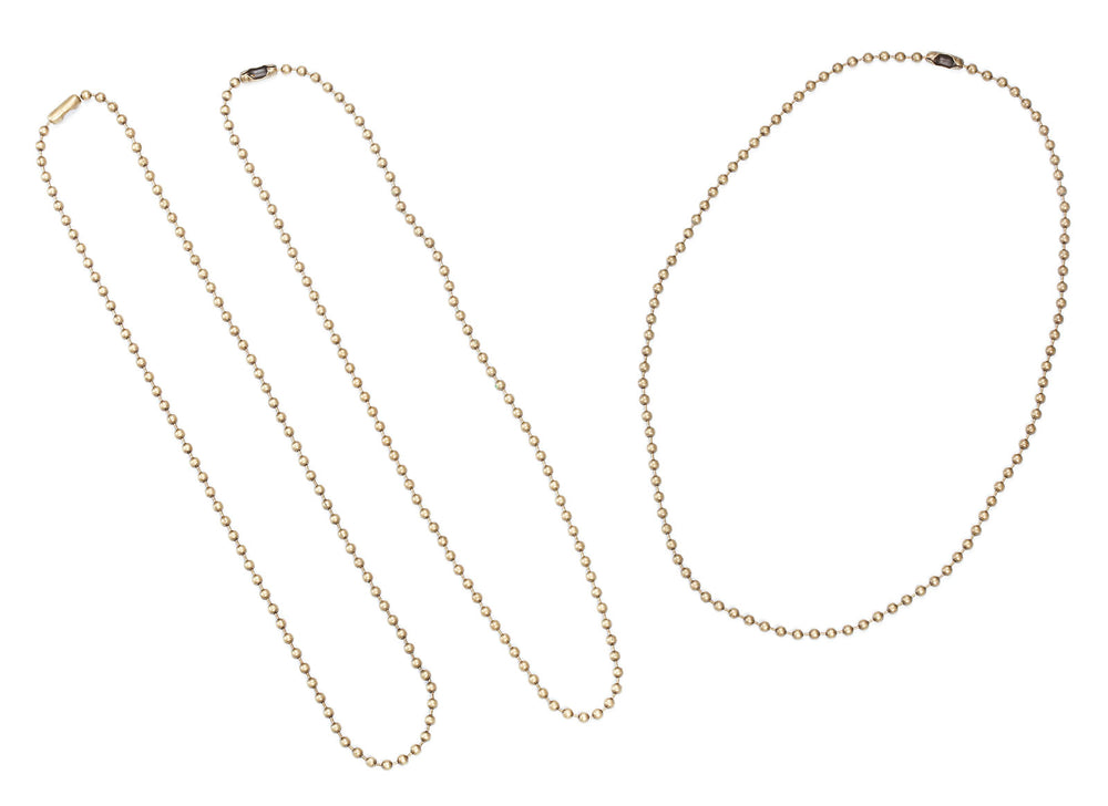 Darice • signed sealed remembered ball chain 457x3mm x3 ant. brass
