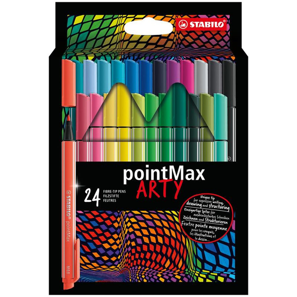 Stabilo arty pointmax etui a 24 kleuren fineliners