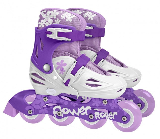Inlineskates Verstelbaar Paars Wit maat 30 33