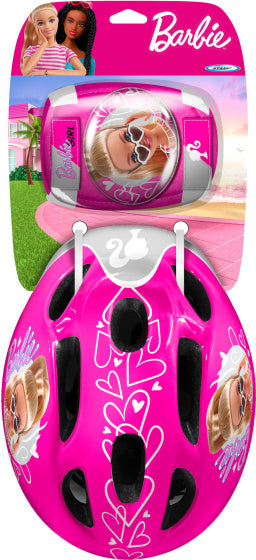 Barbie Skatebescherming 5-delig 50-56 cm Roze Wit maat S
