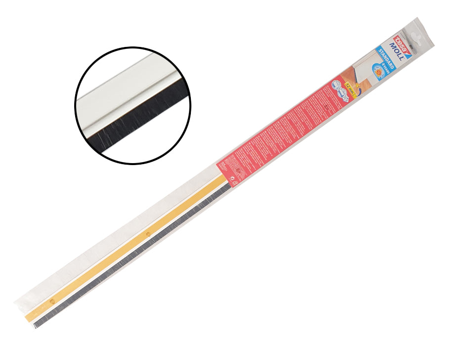 Tesa deurborstel effen vloer - 100 x 3,7 cm - wit
