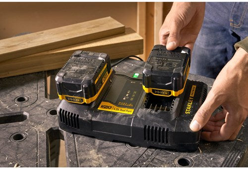 Stanley powertools stanley fatmax sfmcb24 v20 4a dual port charger - sfmcb24-qw