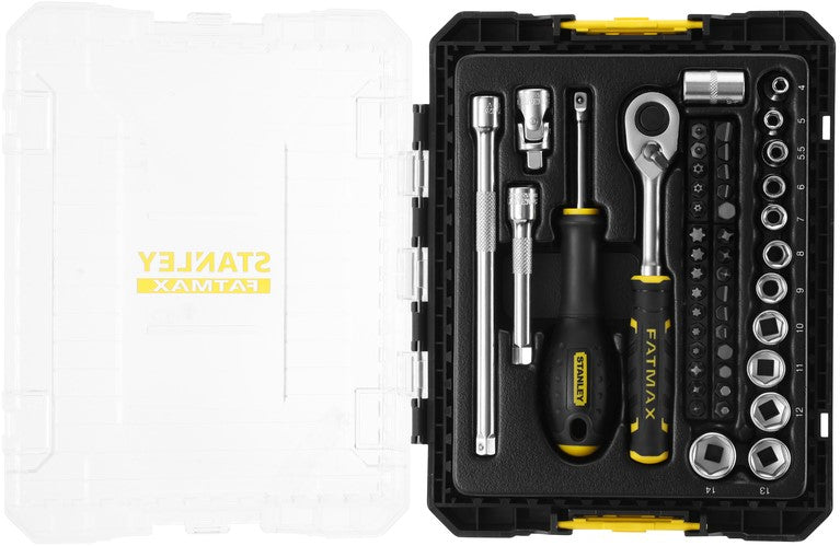 Stanley fatmax tstak dopsleutelset 1 4 fmmt98101-0 (zwart geel, 48 delig)
