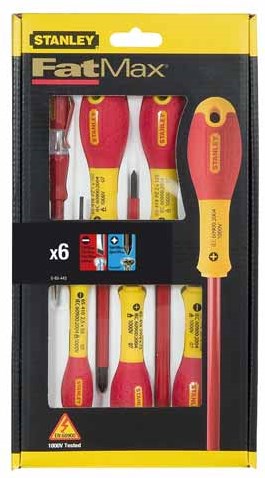 Stanley handgereedschap 6-delige fatmax schroevendraaierset vde pz parallel pozidriv - 0-65-443