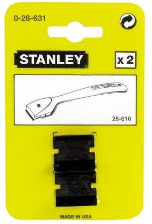 Stanley handgereedschap reserve mesjes 25mm oor 2-28-616 - 2 stuks kaart - 0-28-631