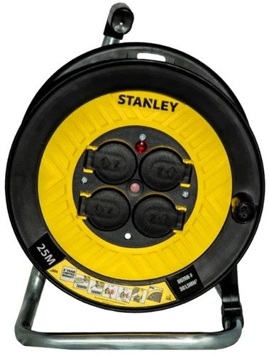 Stanley kabelhaspel 25m schuko h07rnf 3x1.5 mm² (type c) - sta274878
