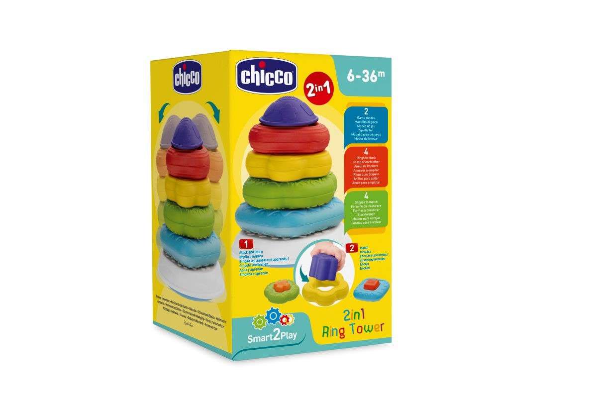 Tiamo chicco 2 in 1 ringtoren - vormenstoof
