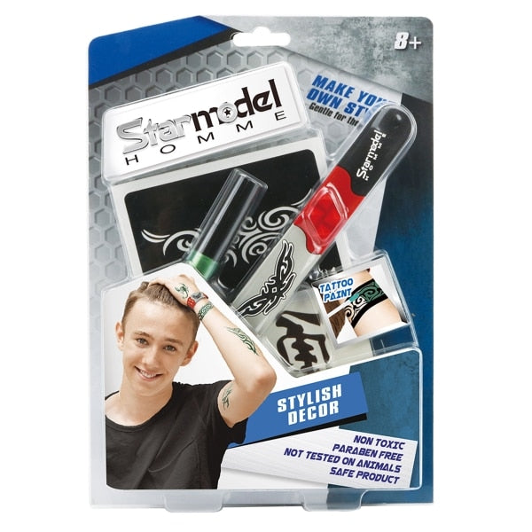 Vijfsterrenmodel heren tatoeageset