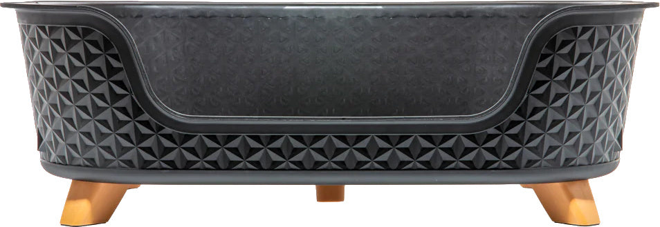 Hondenmand met verhoging 78,5 x 58,5 x 25 cm Zwart