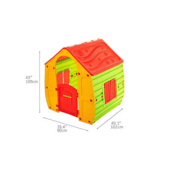 Magisch Speelhuis 102 x 90 x 109 cm Rood Geel Groen