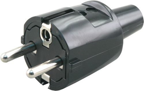 Enzo stekker | ra | pvc | 10 16a | zwart - 00.110.12