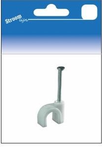 Stroomlijn kabelclips wit rond 4mm 10x25 stuks 6613420