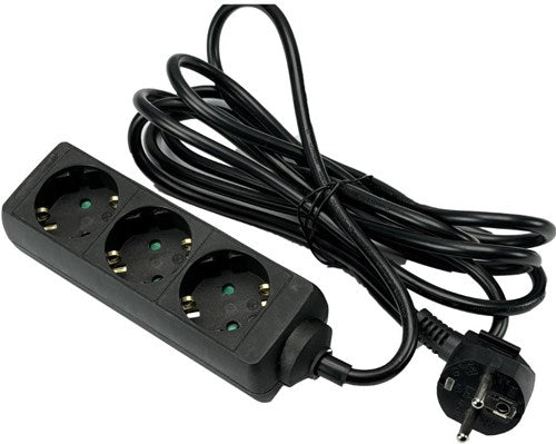 Stroomlijn tcd ra 3-voudig 1,5 meter snoer zwart 6672279