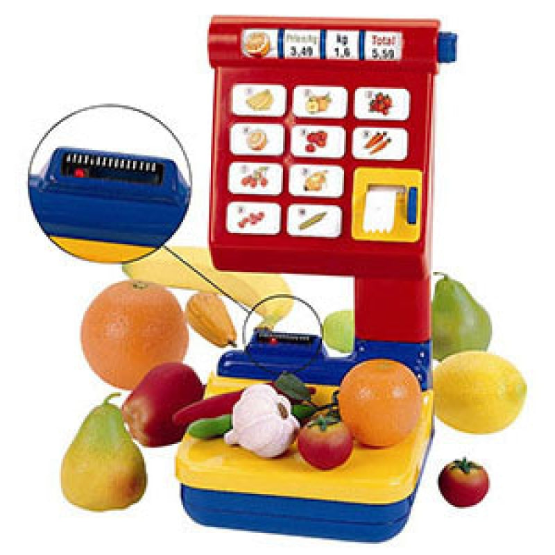 Klein supermarktweegschaal met display