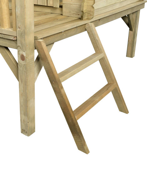 Camilla Houten Speelhuisje met Glijbaan Naturel Groen