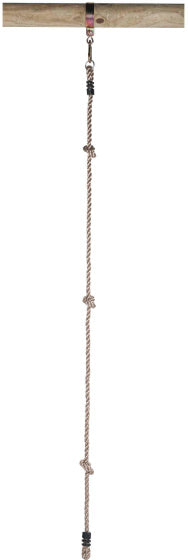 Klimtouw met 3 Knopen en 1 Ring 180 cm Naturel