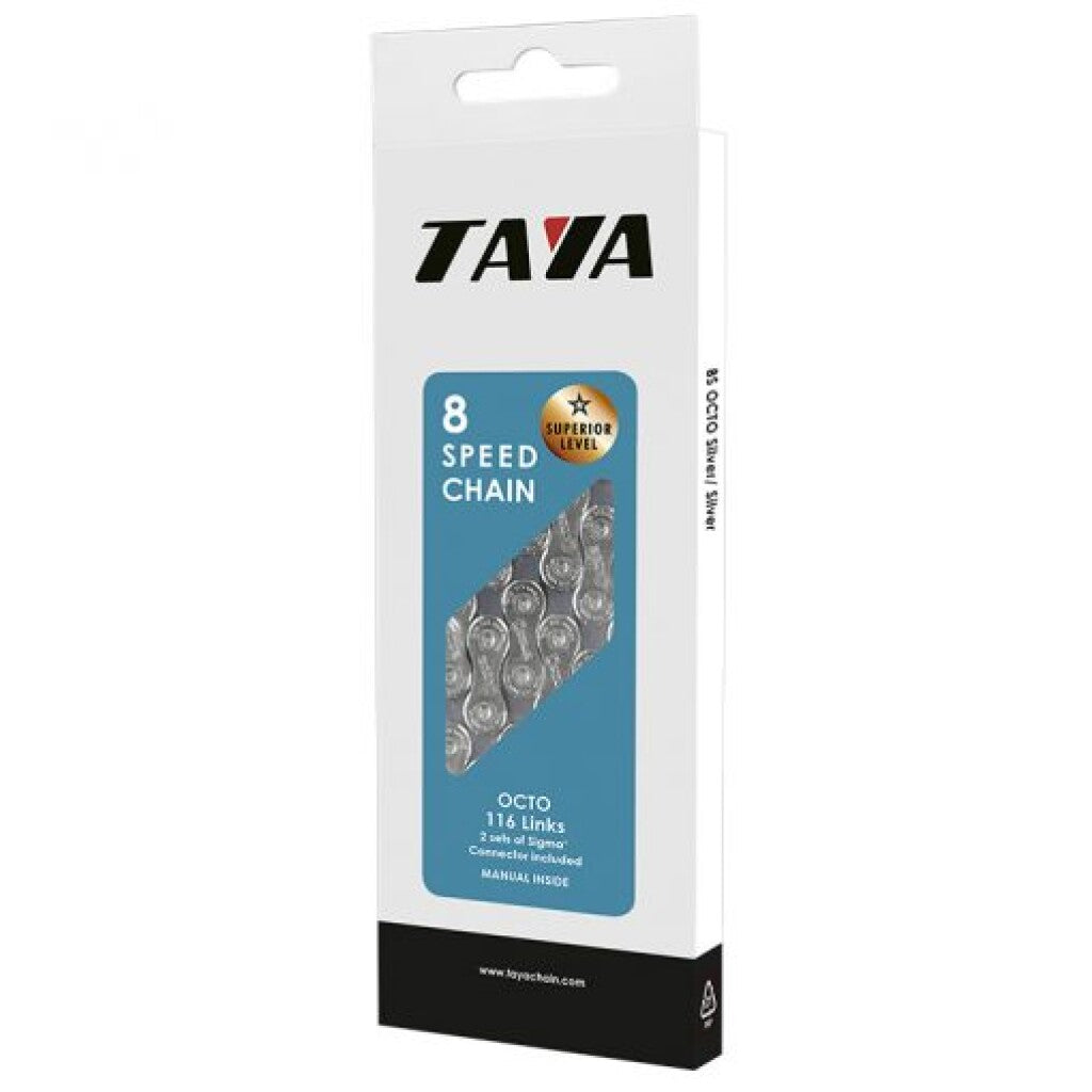 Taya ketting octo 1 2x3 32x116, 7-8 speed, zilver