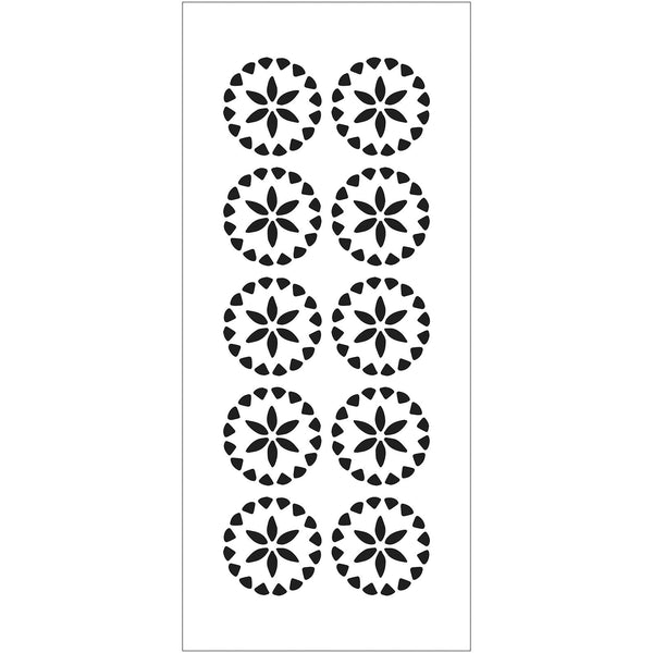 The crafter's workshop • slimline sjabloon kristallen bloemen