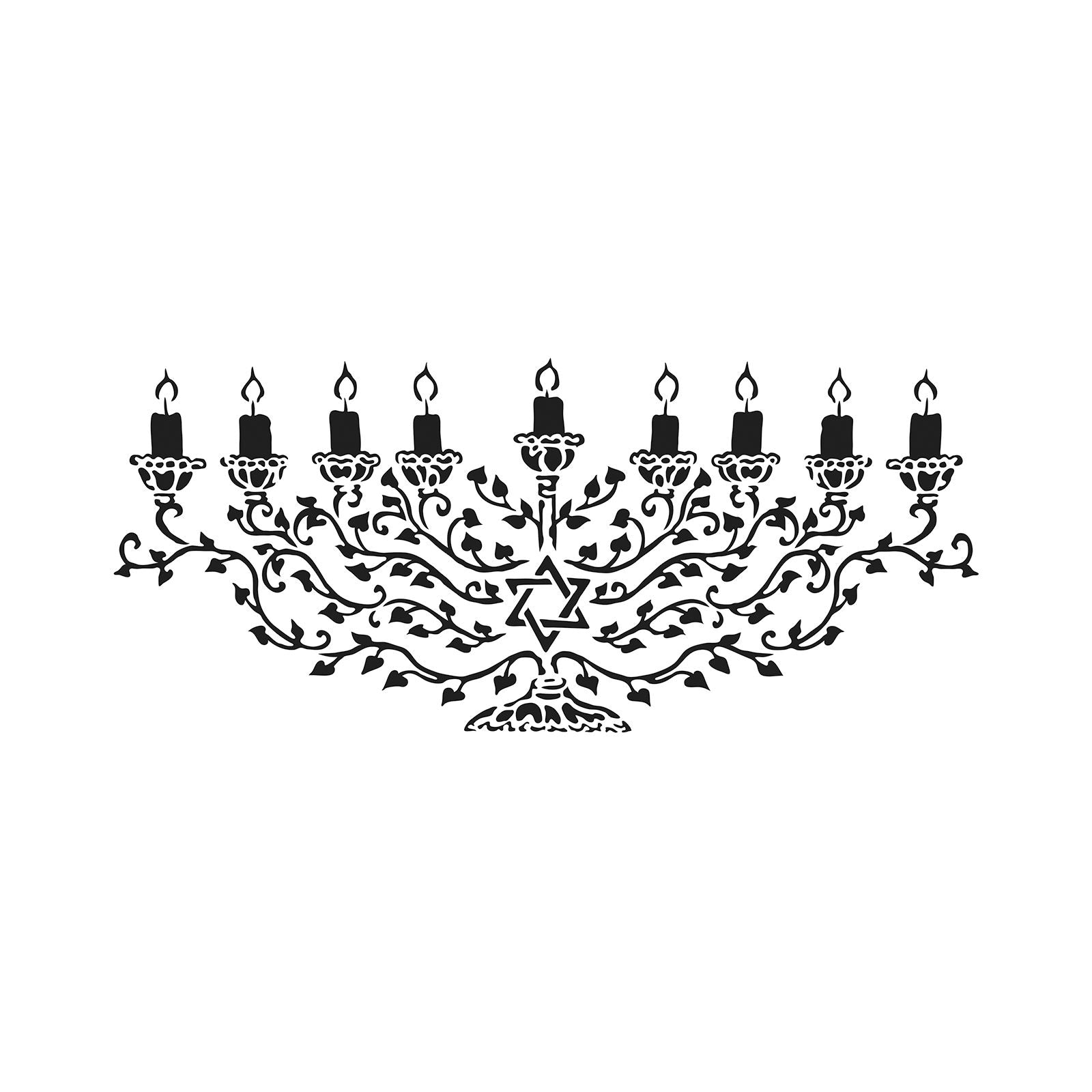 The crafter's workshop • rustieke boord stencil 41,91x15,2cm menora