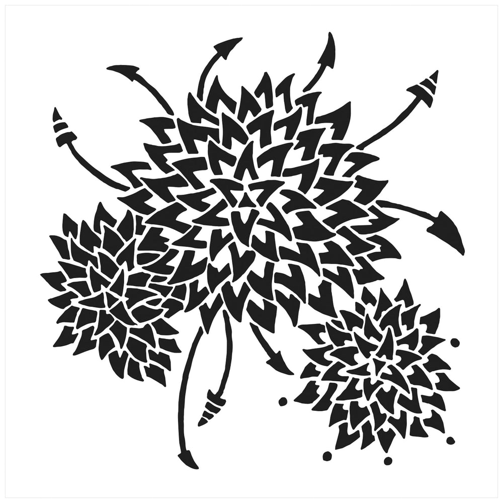The crafter's workshop • sjabloon dahlia trio 30,5x30,5cm