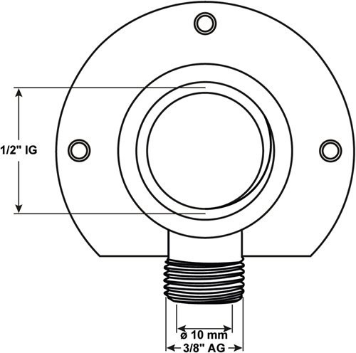 Cornat klemkoppeling ch muurplaat 1 2vx10 - tec5826141