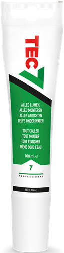 Tec7 tube universele kit 100ml wit - 535205000