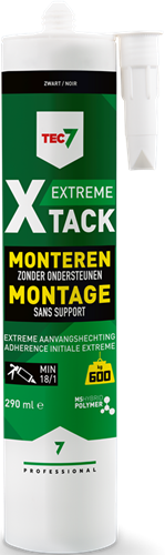 Tec7 x-tack patroon snelle montagekit 290ml zwart - 534515000