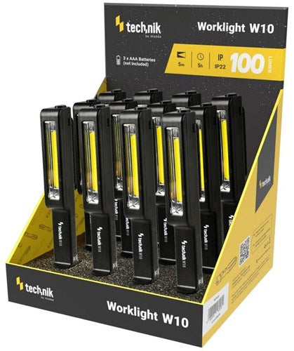 Enzo technik led werklamp cob met magneet 3xaaa 100 lumen - 5720150