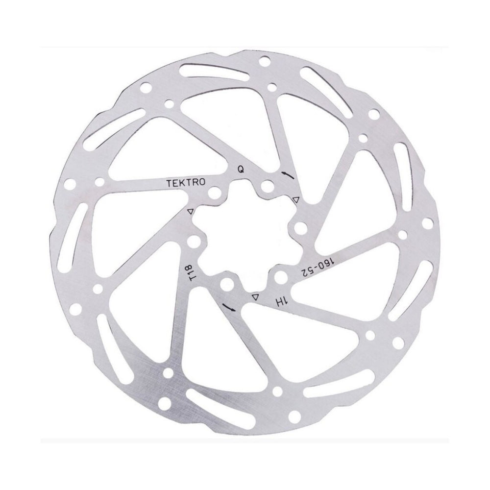 Tektro schijfrem rotor tr180-52 ø180x1,85mm, zilver