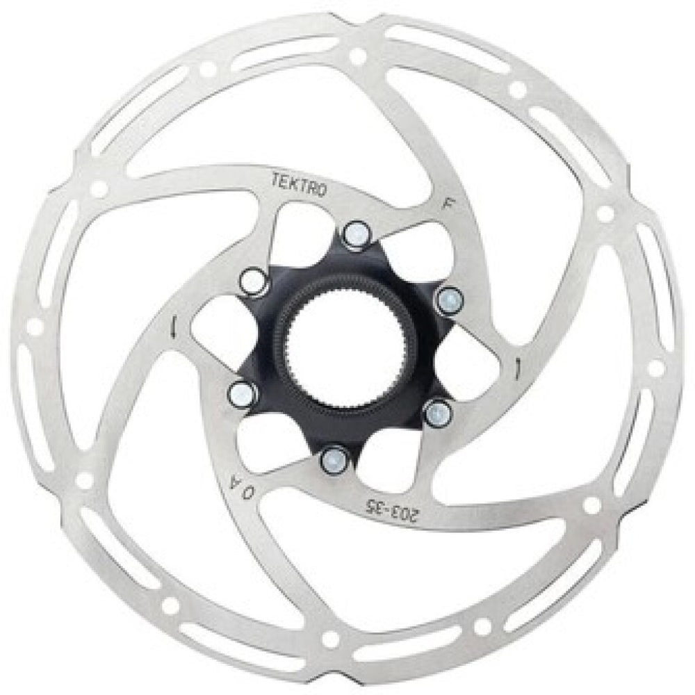 Tektro schijfrem rotor tr203-35 ø203mm, centerlock, zilver