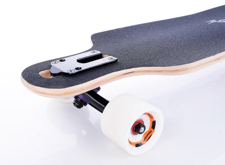 longboard Fox 82,5x21,5 cm hout wit zwart