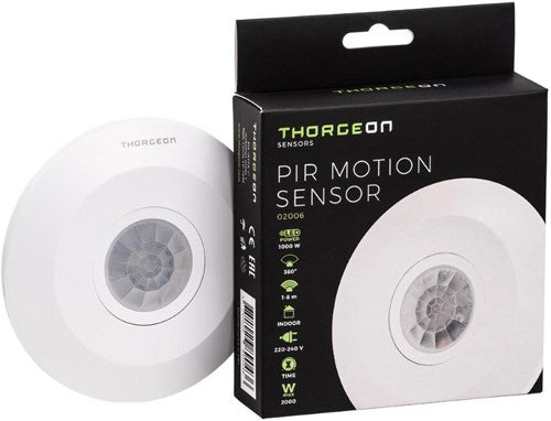 Enzo thorgeon bewegingsmelder opbouw plafond 360 graden plat wit - 3900524