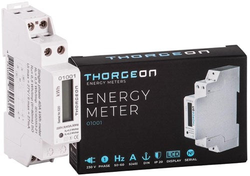 Enzo thorgeon kwh meter 1-fase digitaal 40a + puls - 4518250
