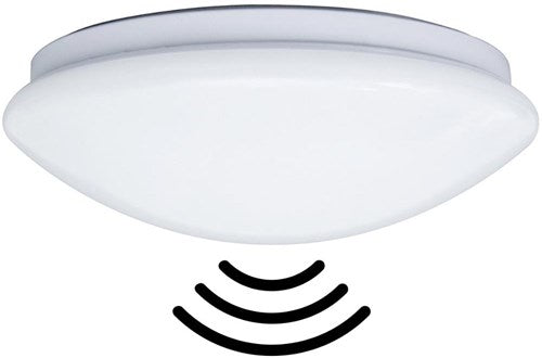 Enzo thorgeon led plafonniere 255mm wit 12w tri-white ip44 + sensor - 5017770