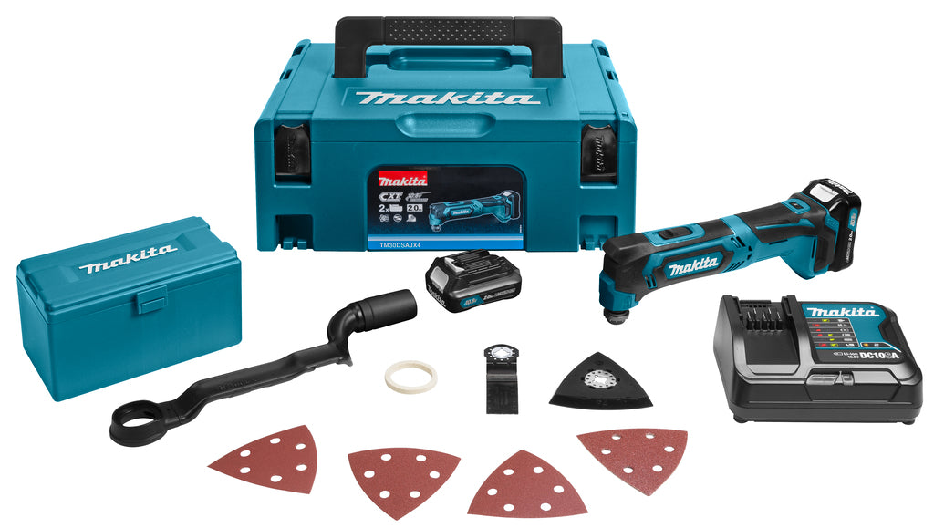 Makita tm30dsajx4 accu multitool 10,8v | 2.0ah in m-box + accessoires - tm30dsajx4