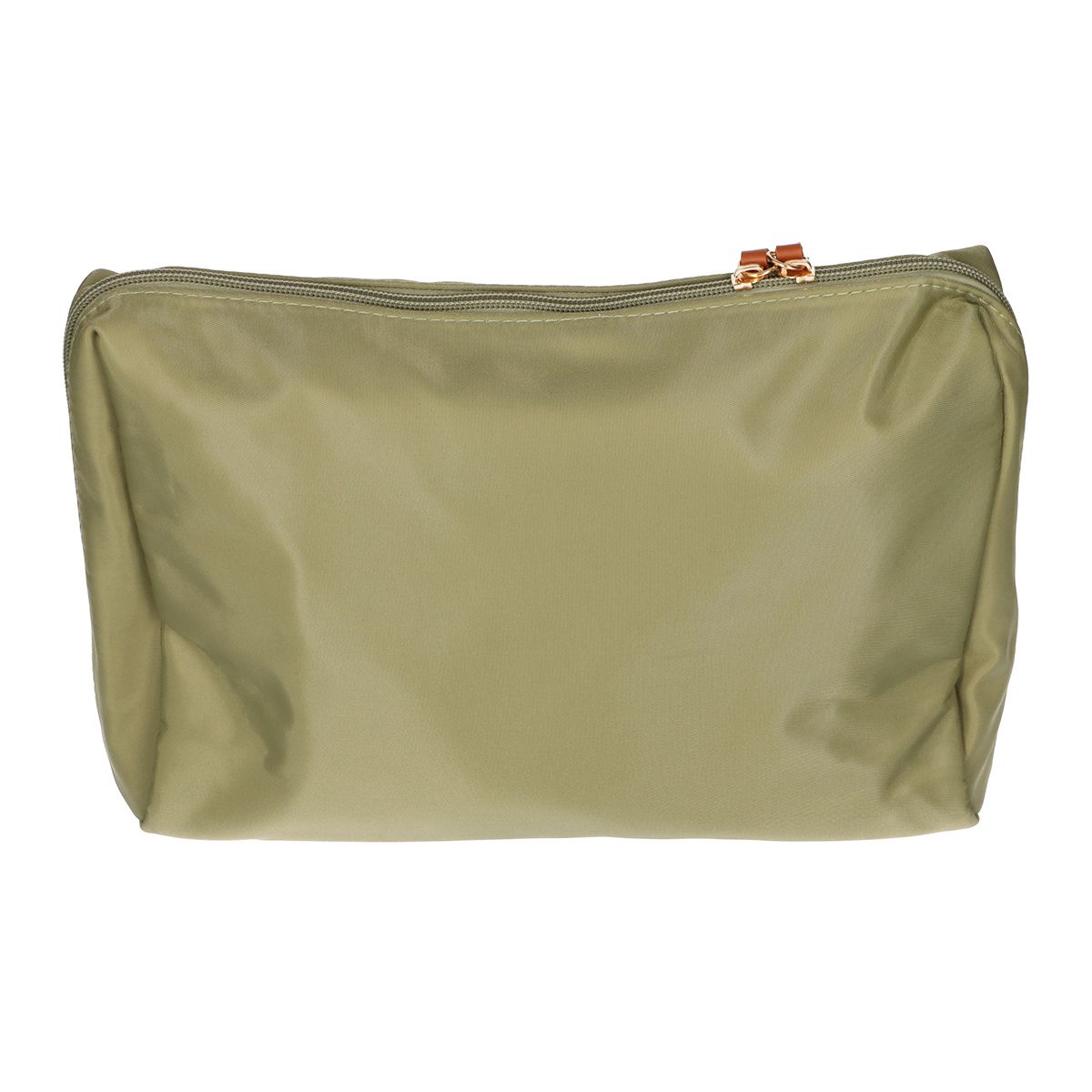 Traveller toilettas beautybag groen bruin 30cm x 20cm