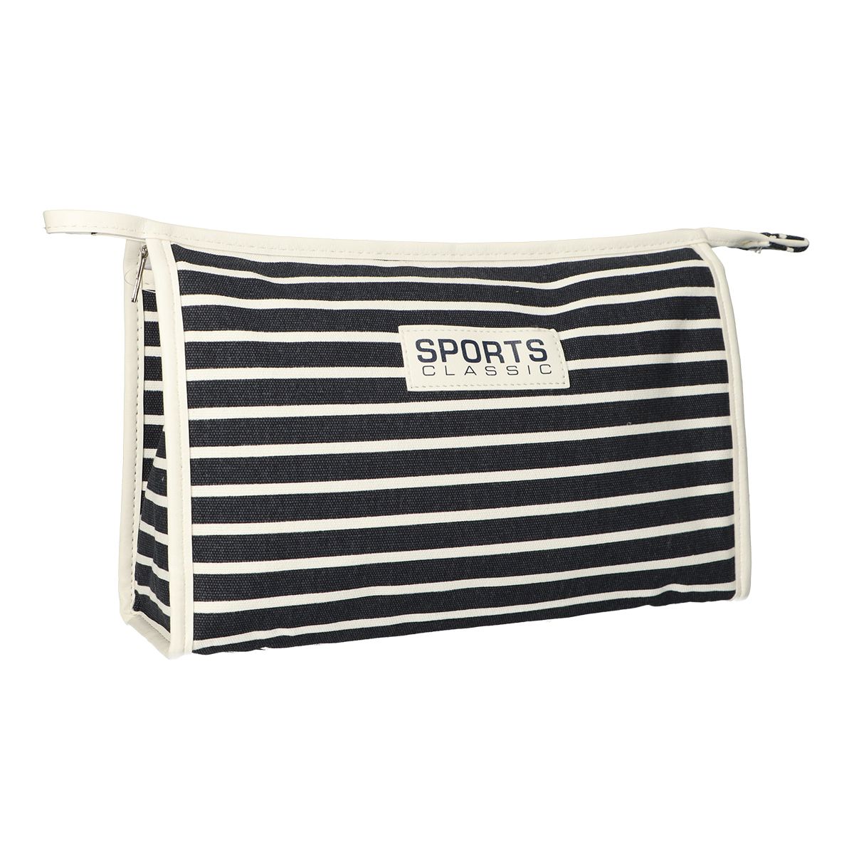 Traveller toilettas streep blauw sport klassiek 30x20cm