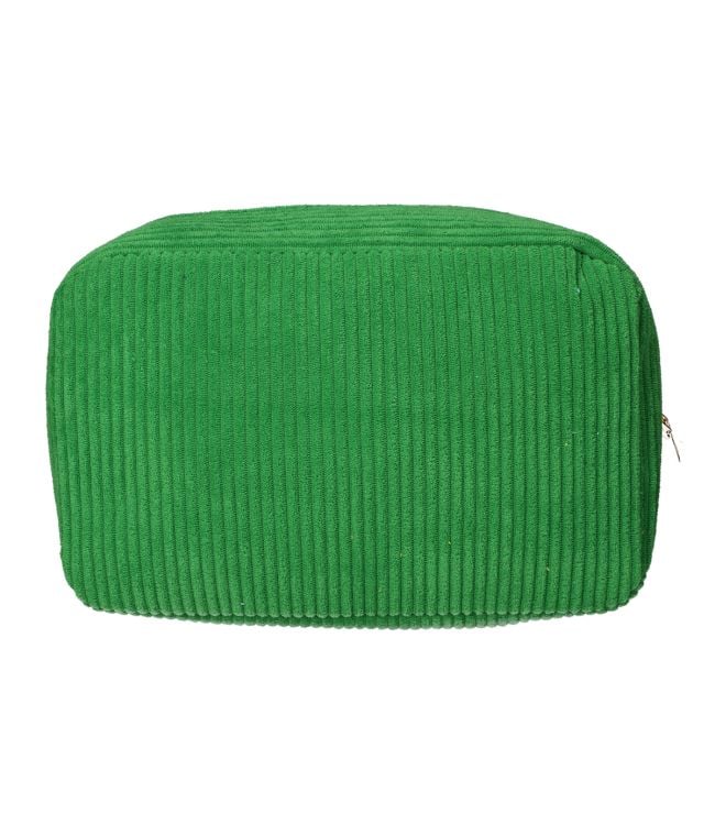Traveller toilettas ribstof groen 28x17cm